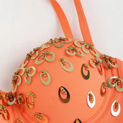 Hot Sale Luxury Sexy Design Beading Corset Crop Tops for Women