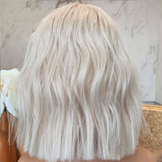 Ladies Front Lace Chemical Fiber To Shoulder Short Curly Wig