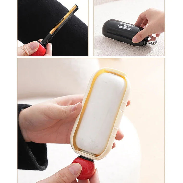 2 IN 1 Portable Pet Hair Remover Washable Reusable Lint Cleaner