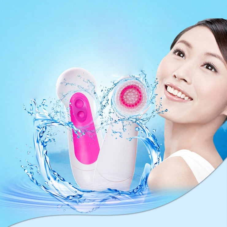 6 in 1 Electric Face Cleaning Brush Waterproof Massager