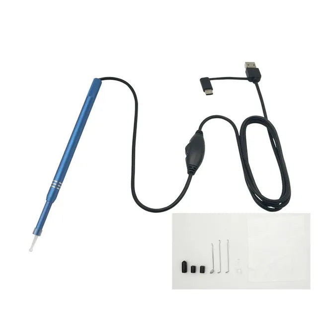 3 In 1 USB Endoscope HD Visual Ears Cleaning Earpick Spoon with 6 LED