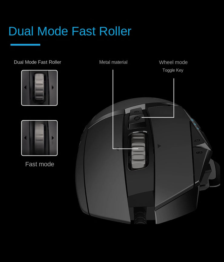 Logitech G502Hero Dominator Cable Gaming Mouse