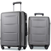 Expanable Spinner Wheel 2 Piece Luggage Set ABS Lightweight Suitcase