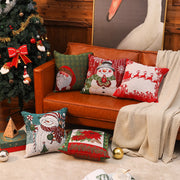 Christmas Pillow Cover (without core) Woven Cartoon