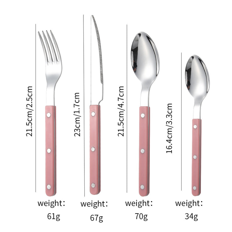 French Rivet ABS Handle Hotel Western Tableware Steak Knife