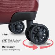 with Spinner Wheels Lightweight TSA Lock (20/24/28), Red