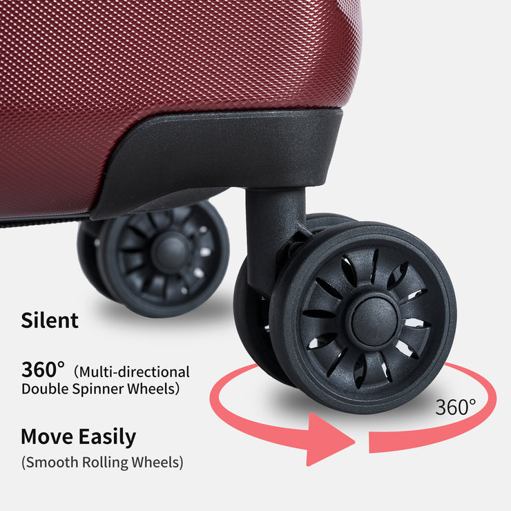 with Spinner Wheels Lightweight TSA Lock (20/24/28), Red
