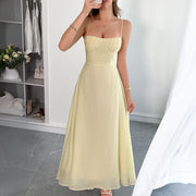 Diyun Casual Vacation Mini Strap Slim Long Dress Women's