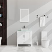 Goodyo 30" Bathroom Vanity and Sink Combo Glass