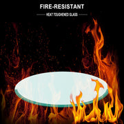36" Inch Round Tempered Glass Table Top Clear Glass 1/4" Inch