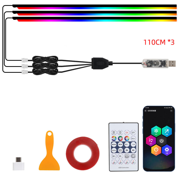10 in 1 Car LED Acrylic Light Strip RGB Symphony Auto Interior