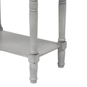 TREXM Narrow Console Desk, Thin Sofa Table with Three Storage Drawers
