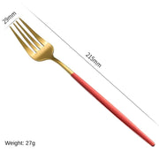 Stainless Steel Cutlery Set with Portuguese Gold Spray