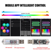10 in 1 Car LED Acrylic Light Strip RGB Symphony Auto Interior