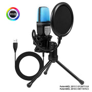 SF-666R condenser microphone RGB seven color luminous microphone with