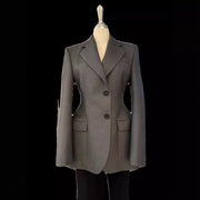 Temperament waist cinching suit top for women
