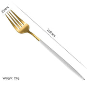 Stainless Steel Cutlery Set with Portuguese Gold Spray