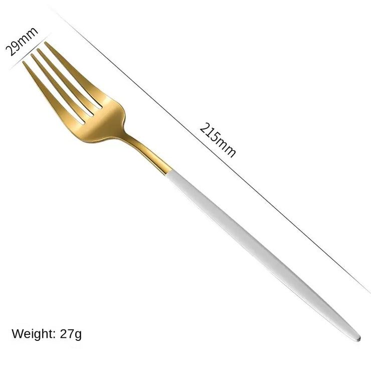 Stainless Steel Cutlery Set with Portuguese Gold Spray