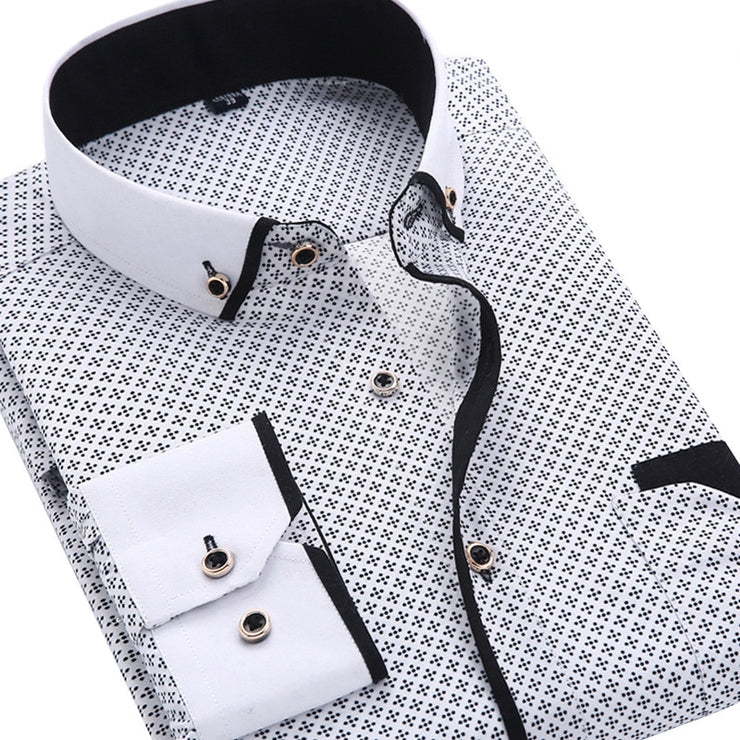 Male Social Business Dress Shirt Brand Men Clothing
