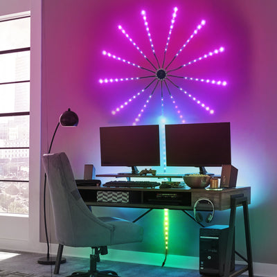 LED Sound Activated Light Drum Fireworks Light