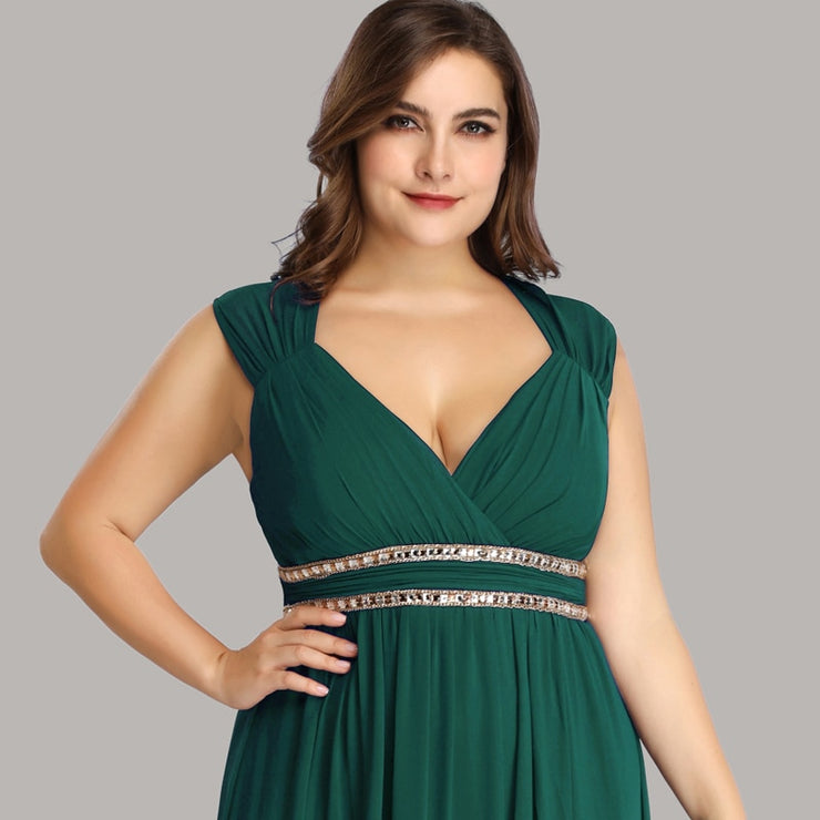 Ever Pretty Plus Size Formal Evening Dresses Long Women Elegant Burgundy