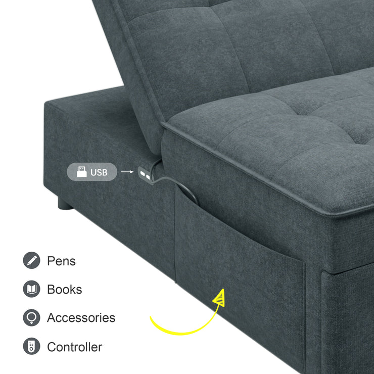 Four in one sofa bed, chair bed, multifunctional folding Ottoman bed