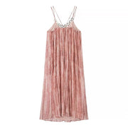 Women's Fashion Summer Sexy Ring Decoration Tie-dye Dress