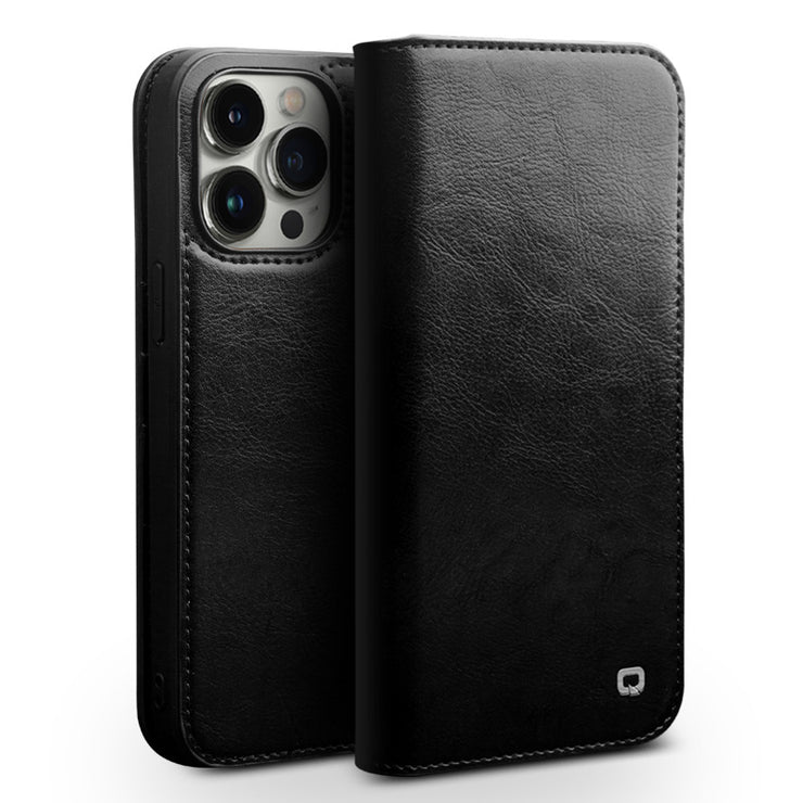 Suitable for iPhone 16 Promax phone case leather flip cover Apple 15 13 phone protective case card insertion