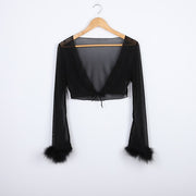 Summer Women Mesh High Waist Pants