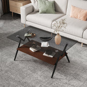 Rectangle Coffee Table with Tempered Glass