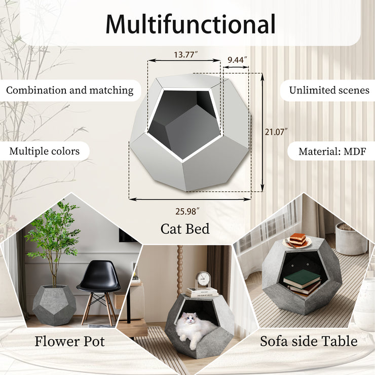 25.98"Modern Pet Furniture Cat Litter Side Table, Sofa Side Table,