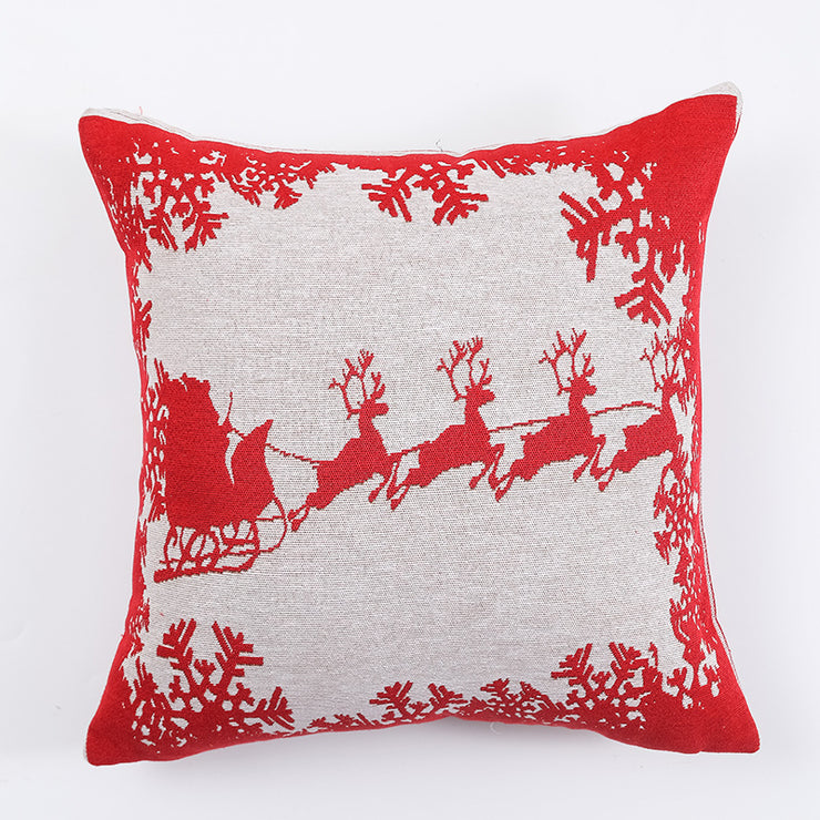 Christmas Pillow Cover (without core) Woven Cartoon