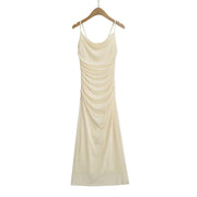 Wrinkle slimming figure enhancing sexy suspender dress