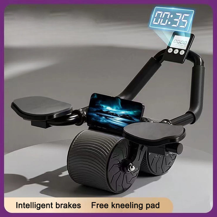 Automatic rebound abdominal compression and abdominal muscle training