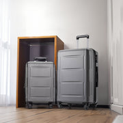 Expanable Spinner Wheel 2 Piece Luggage Set ABS Lightweight Suitcase