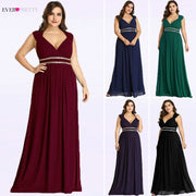 Ever Pretty Plus Size Formal Evening Dresses Long Women Elegant Burgundy
