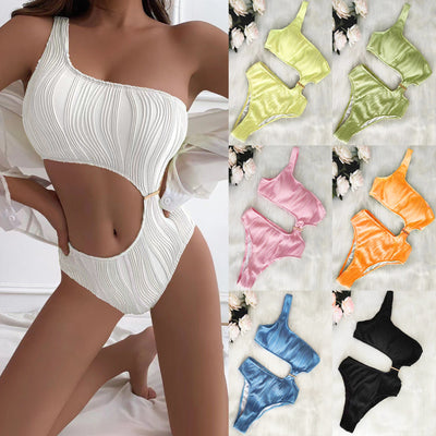One shoulder one-piece swimsuit