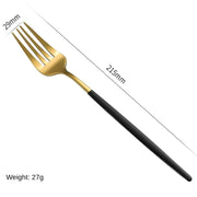 Stainless Steel Cutlery Set with Portuguese Gold Spray