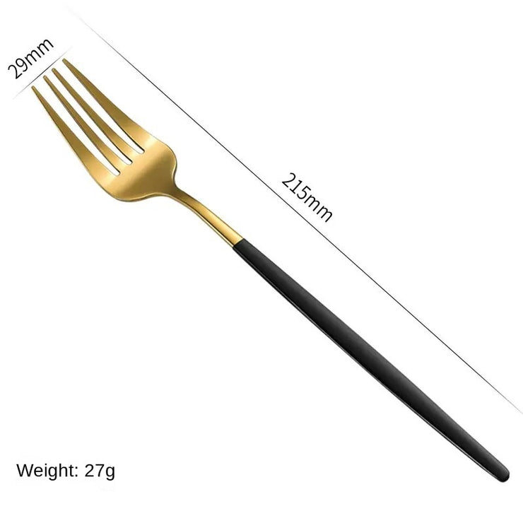 Stainless Steel Cutlery Set with Portuguese Gold Spray