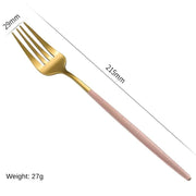 Stainless Steel Cutlery Set with Portuguese Gold Spray