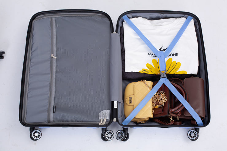 Hardshell Suitcase Spinner Wheels PP Luggage Sets Lightweight Durable
