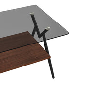 Rectangle Coffee Table with Tempered Glass