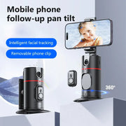 P02 Auto Face Tracking Stand 360 Rotation Phone Holder Desktop Tracking