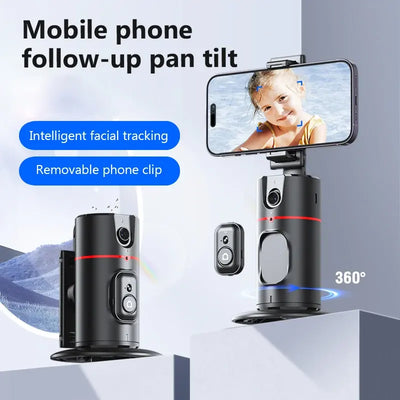 P02 Auto Face Tracking Stand 360 Rotation Phone Holder Desktop Tracking