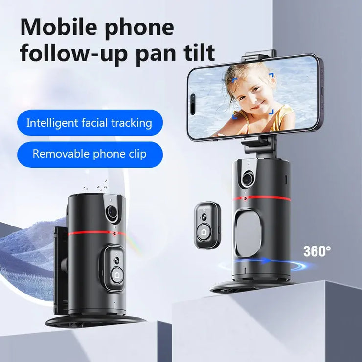 P02 Auto Face Tracking Stand 360 Rotation Phone Holder Desktop Tracking
