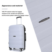 Hardshell Suitcase Spinner Wheels PP Luggage Sets Lightweight Durable