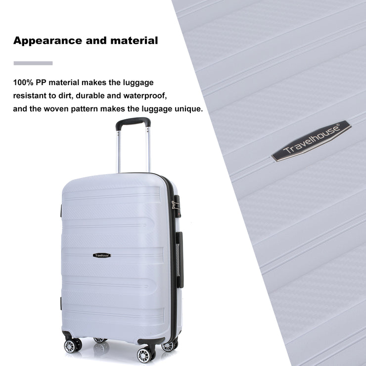 Hardshell Suitcase Spinner Wheels PP Luggage Sets Lightweight Durable