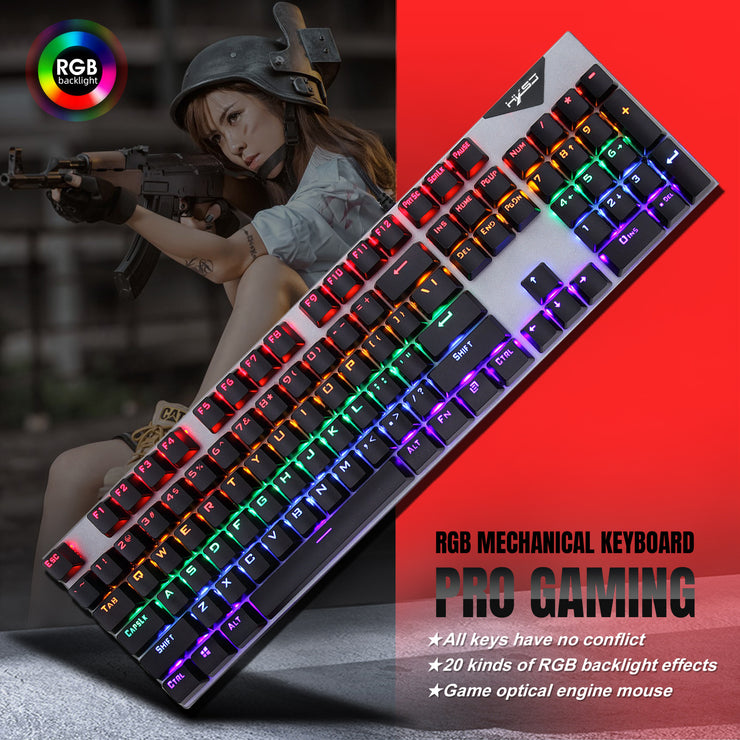 Keyboard and Mouse Set RGB backlit mechanical keyboard and mouse
