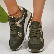 Plus Size Round Toe Retro Sports Shoes for Women Spring