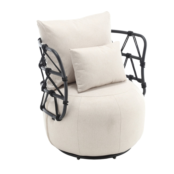 COOLMORE Upholstered Tufted Living Room Chair Textured